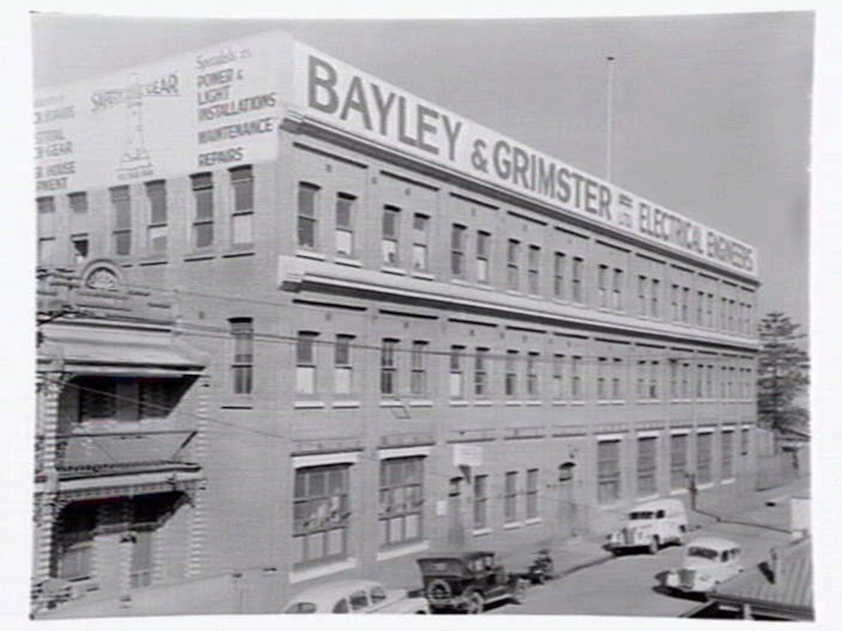 Bayley & Grimster P/L, electrical engineers, Faraday Street, Carlton (1949)