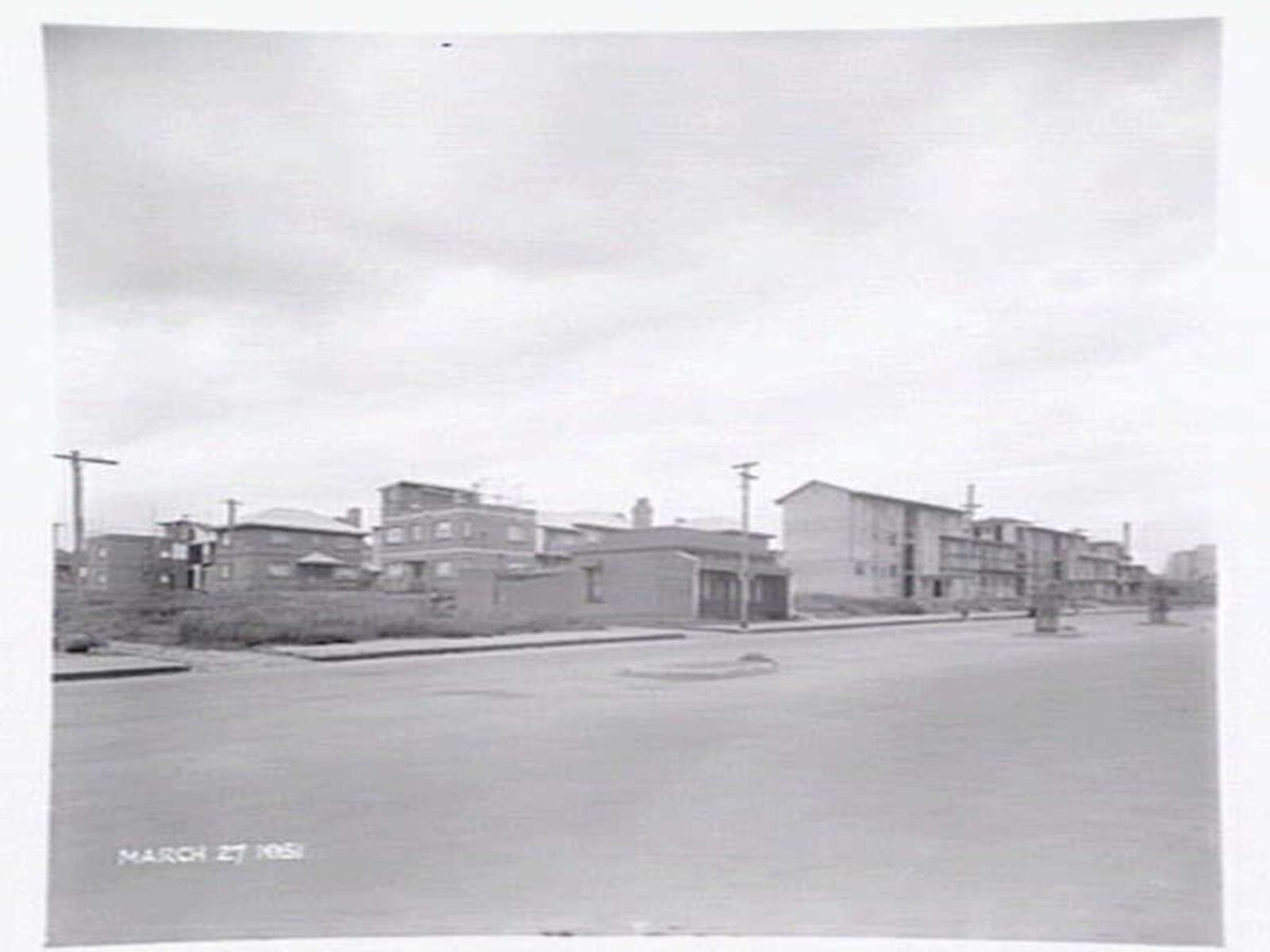 Streetscape, possibly North Melbourne (1951)