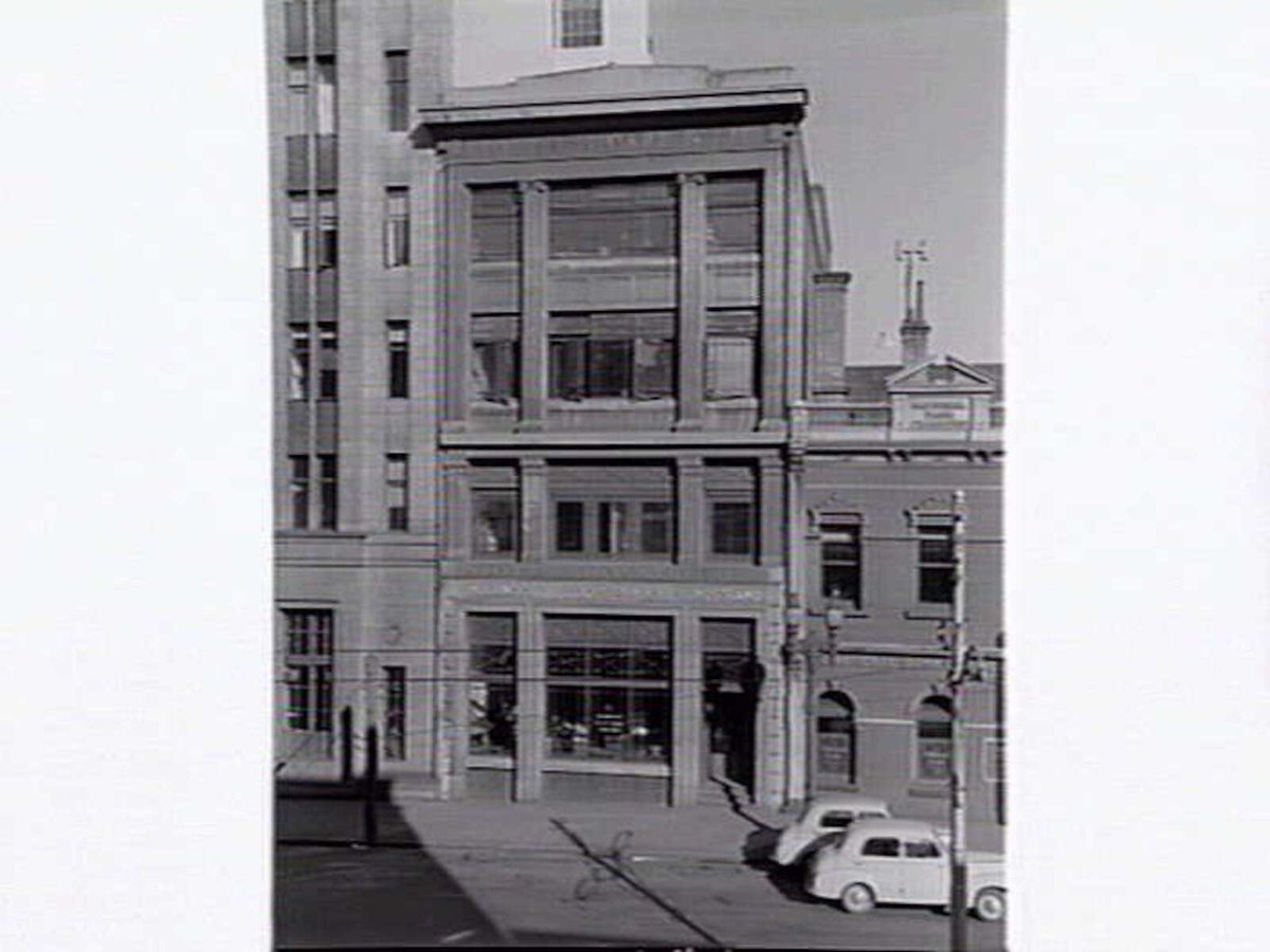Stott and Hoare Pty. Ltd., 171 William Street, National Bank Chambers and Johnson, Barson and Co., 175 William Street, Melbourne, Melbourne City (c. 1951)