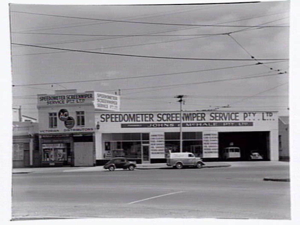 Speedometer Screenwiper Service P/L at 553 Elizabeth Street, Melbourne, Vic, Melbourne City (c. 1951)