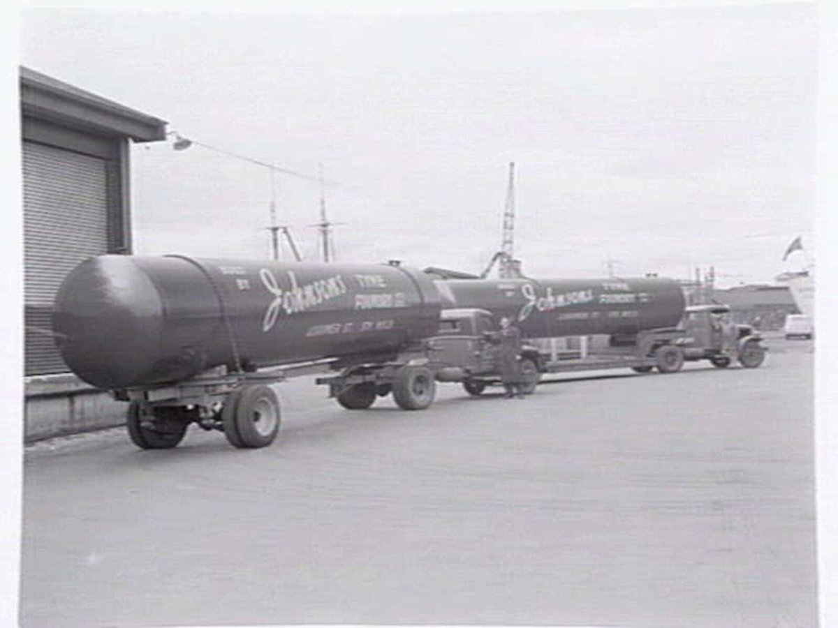 Tankers built by Johnson's Tyne Foundry, Lorimer Street, South Melbourne (c. 1952)