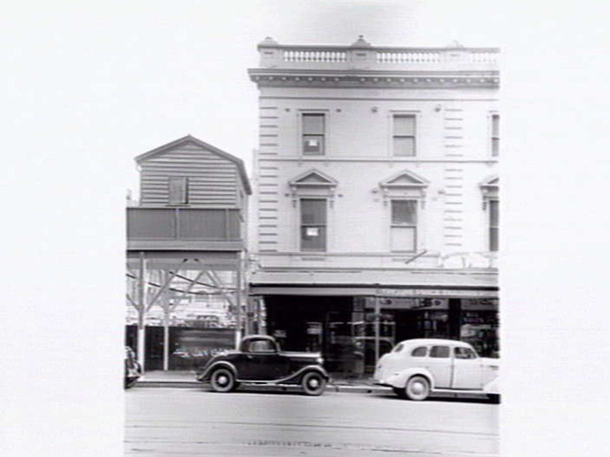 127-9 Bourke St., Melbourne, showing building site from where Bijou Theatre has just been demolished, Melbourne City (1940)