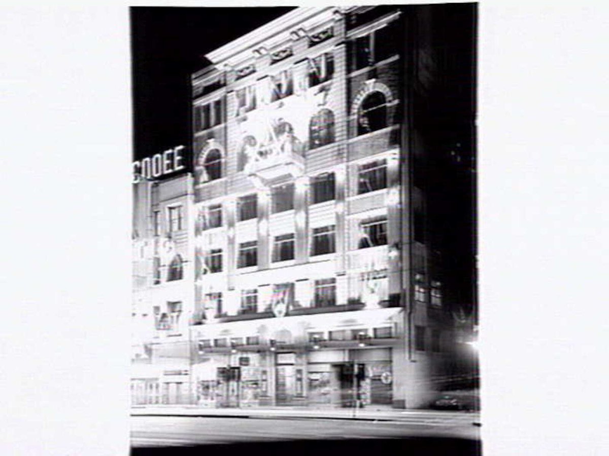 Masonic Club building Flinders St., Melbourne, Melbourne City (1954)