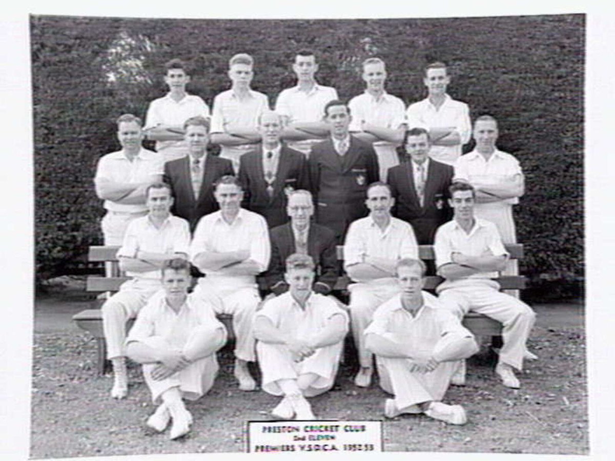 Preston cricket club 2nd Eleven, Premiers V.S.D.C.A. 1952-53 (1952–53)