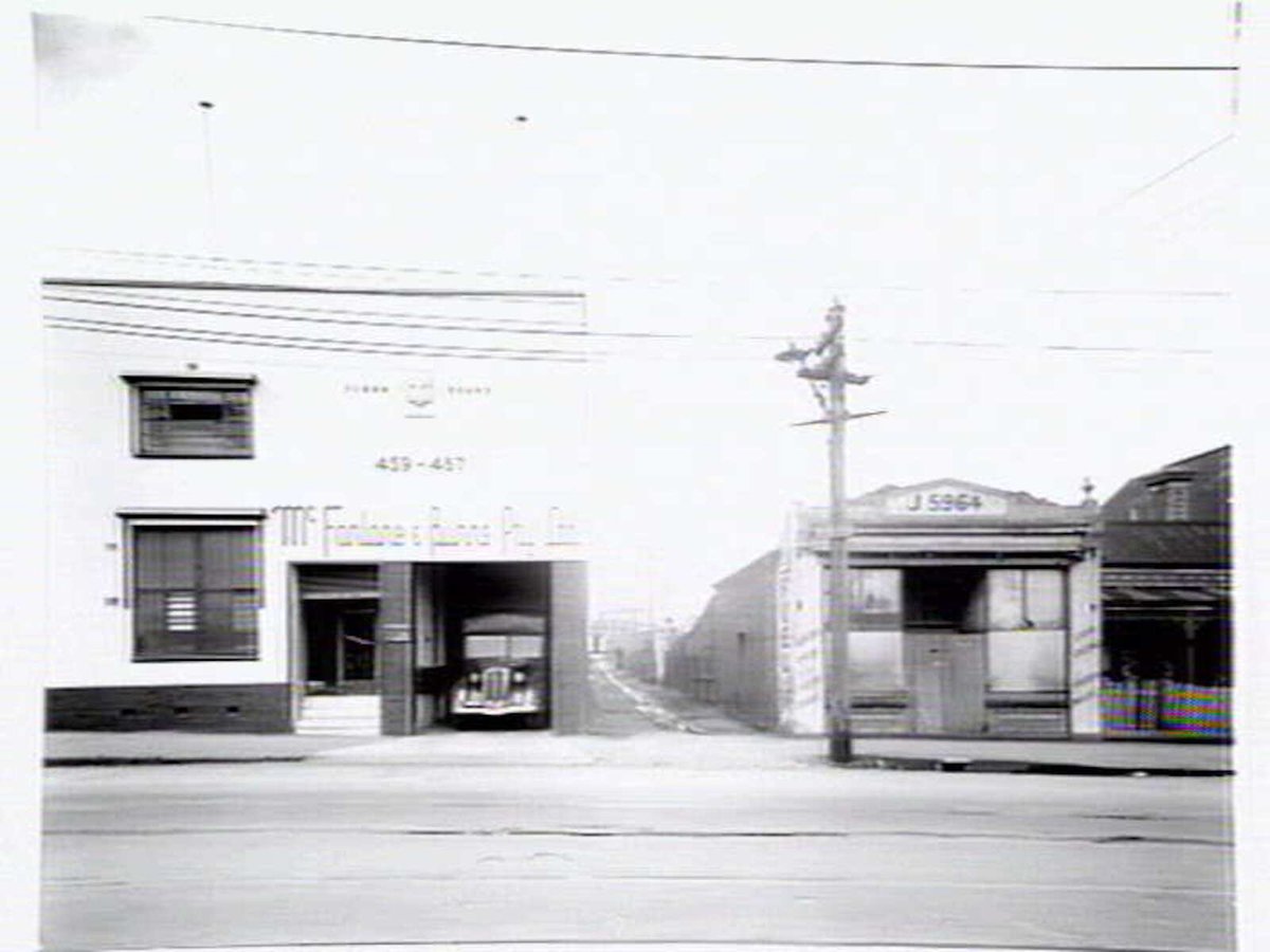 McFarlane and Burns Pty. Ltd., paper merchants, 459-467 Church Street, Richmond (c. 1954)