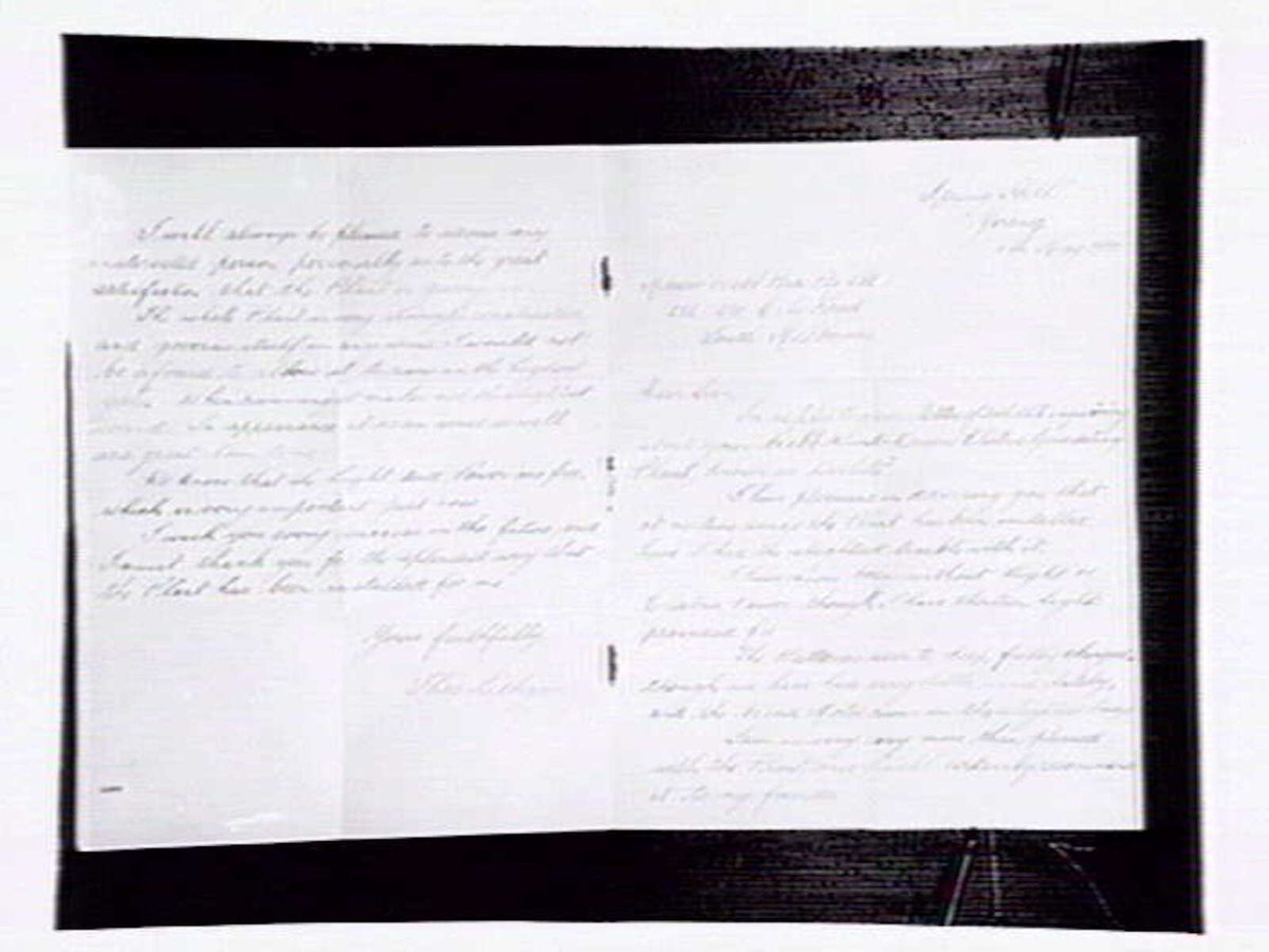 Letter from Thos Lithgow dated 11th May 1931, to Webb Bros. Pty. Ltd., 286-290 City Road, South Melbourne (1930–50)