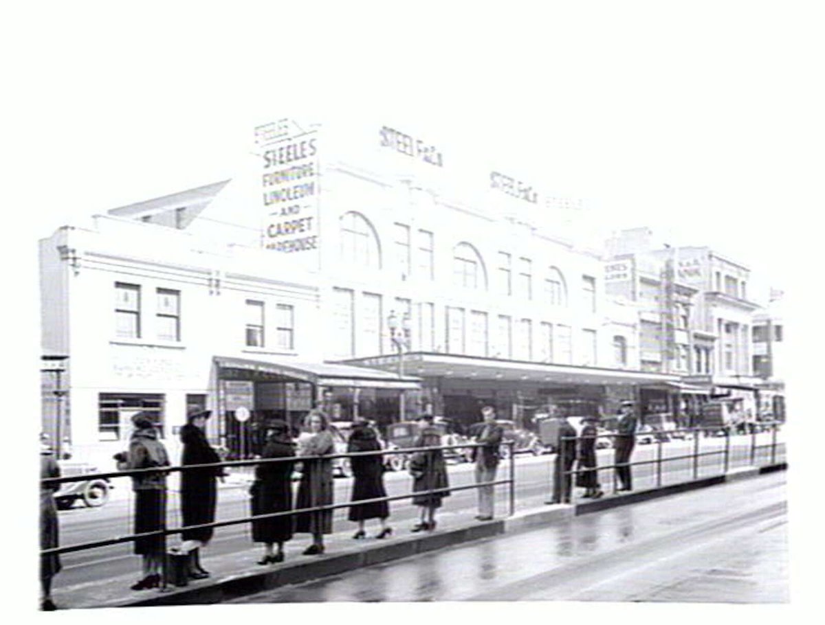Street scene, Swanston Street, Melbourne, Melbourne City (c. 1930)