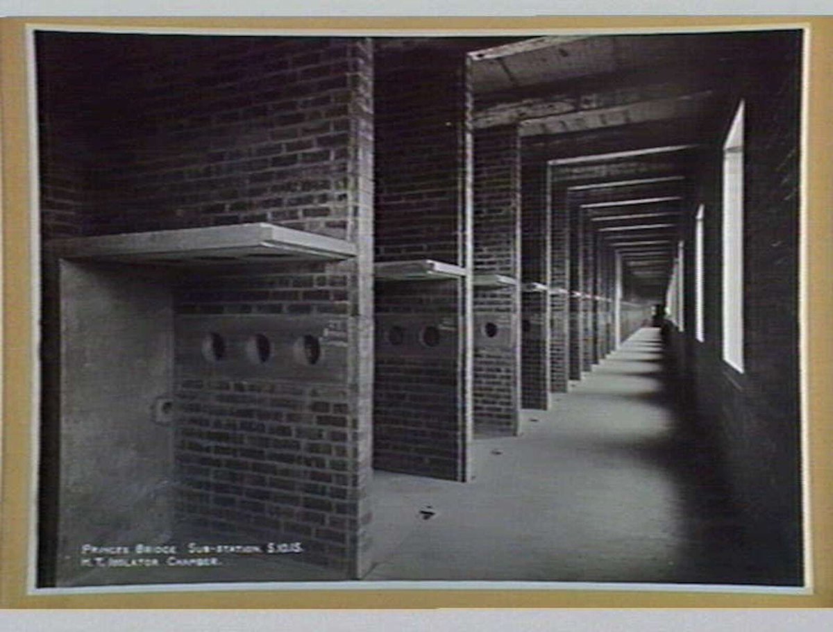 Princes Bridge Sub-Station. H.T. Isolator Chamber, Melbourne City (1915)