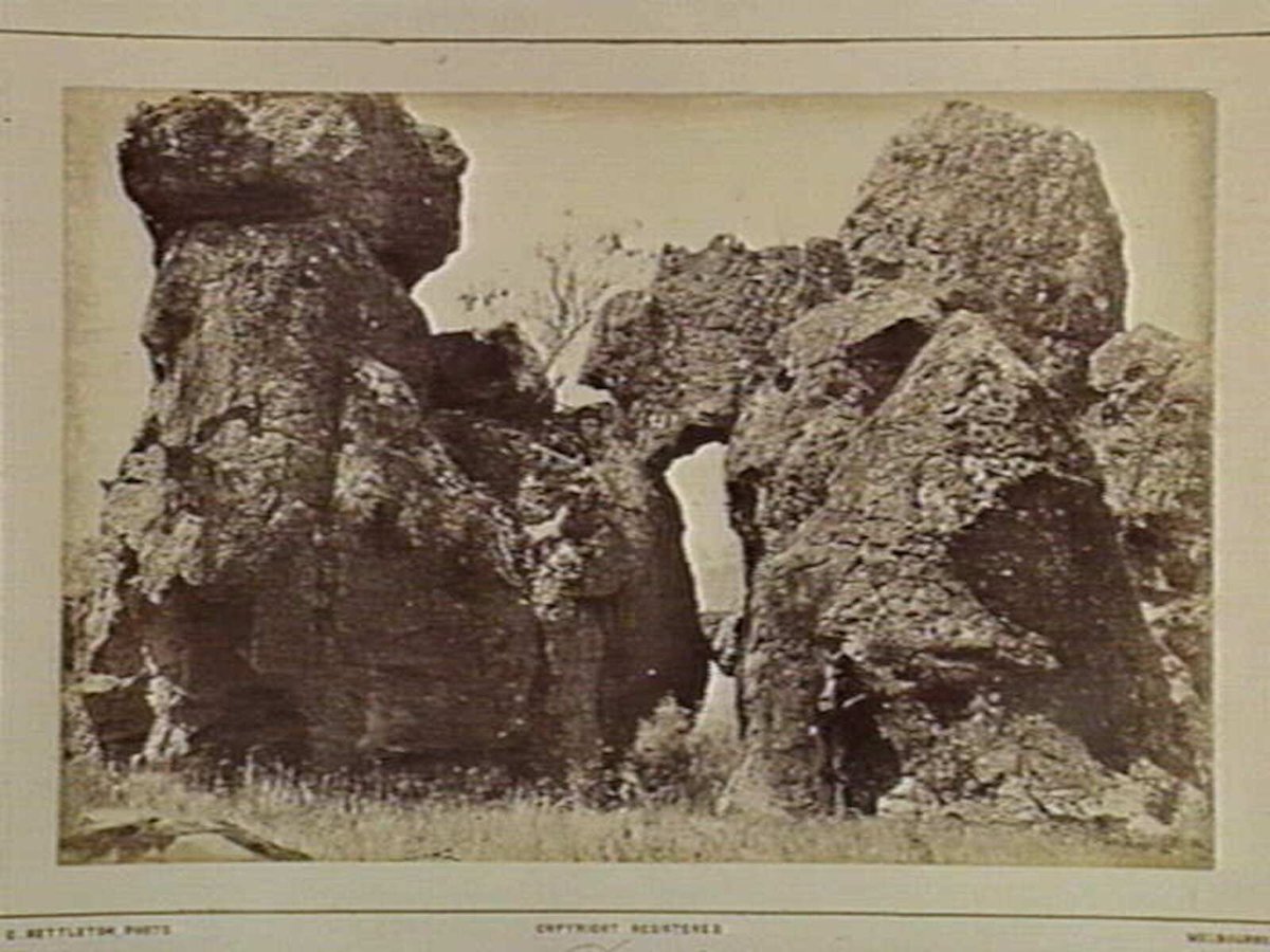 Rocks on the top of Hanging Rock. Near Woodend 54 Miles N. from Melbourne (1870–80)
