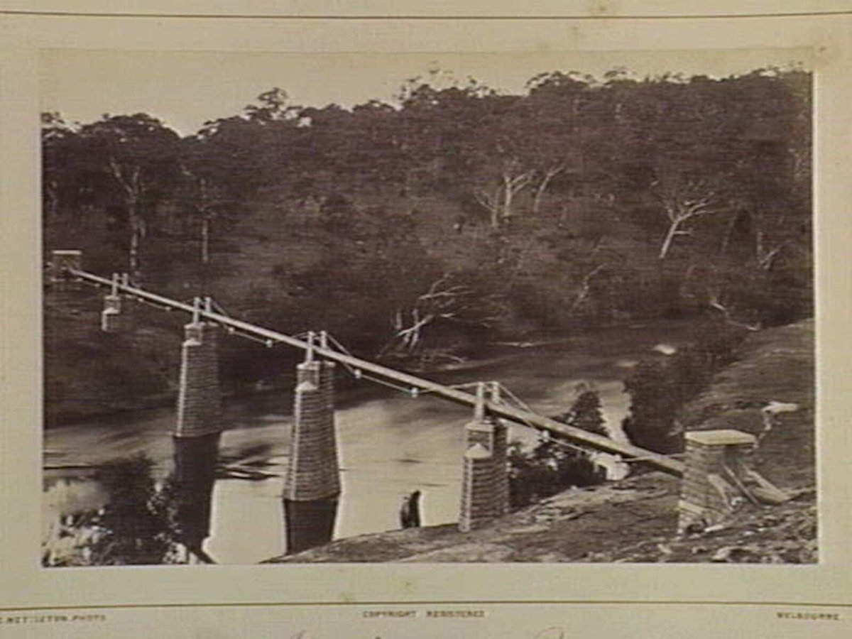 Aqueduct over the Yarra off the Heidelberg Road, [Fairfield], 5 Miles N.E. from Melbourne (1870–80)