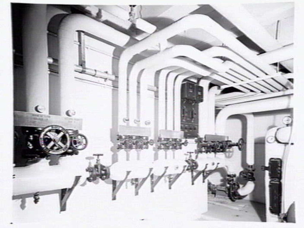 Boiler room at Bank of New South Wales, 368-74 Collins St., Melbourne, Melbourne City (1950)
