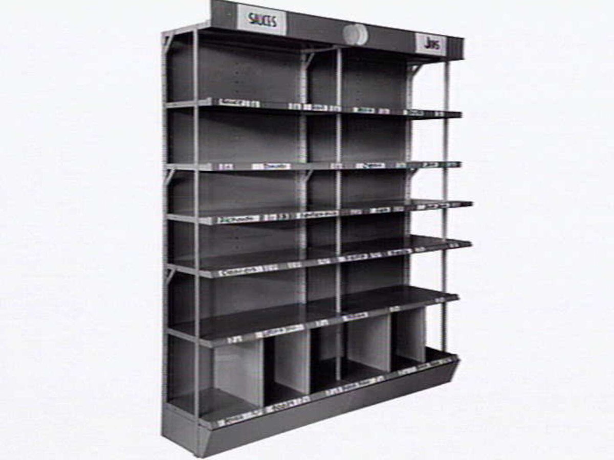 Steel grocery shelving by E.T. Brown, furniture manufacturer of 14 Alexandra Pde., Clifton Hill (1953)
