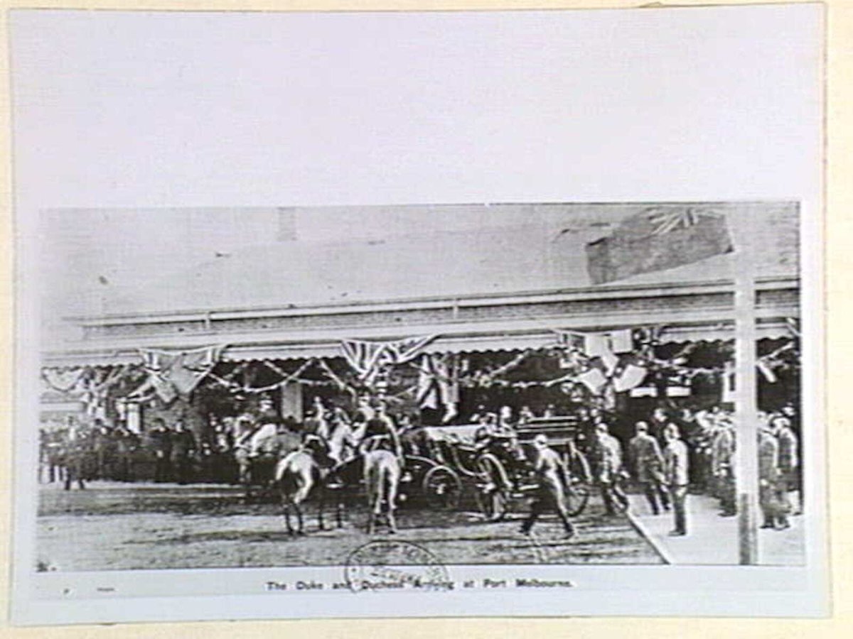 The Duke and Duchess Arriving at Port Melbourne (c. 1901)