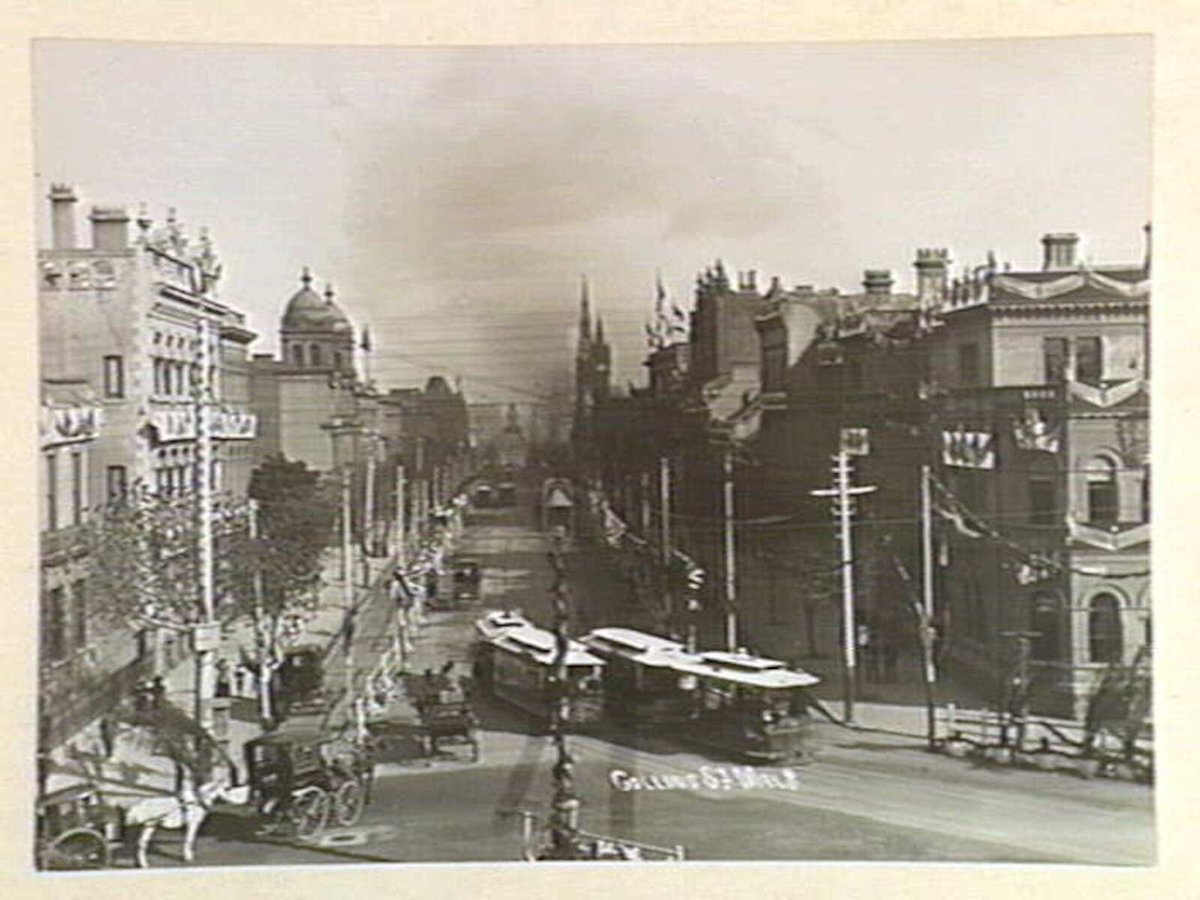 Collins St. [looking west from Spring Street] Melb. [i.e. Melbourne], Melbourne City (1939)