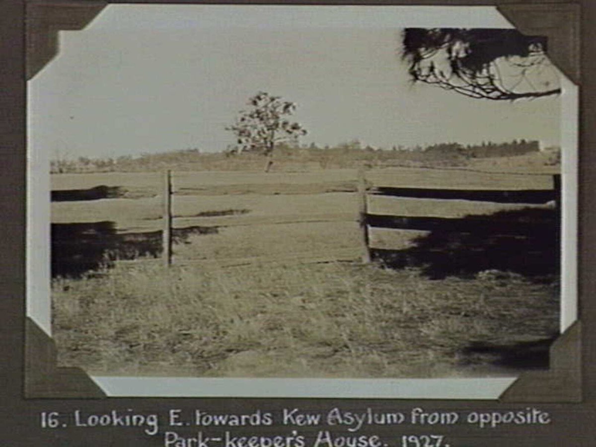 Looking E. towards Kew Asylum from opposite Park-keeper's House (1927)