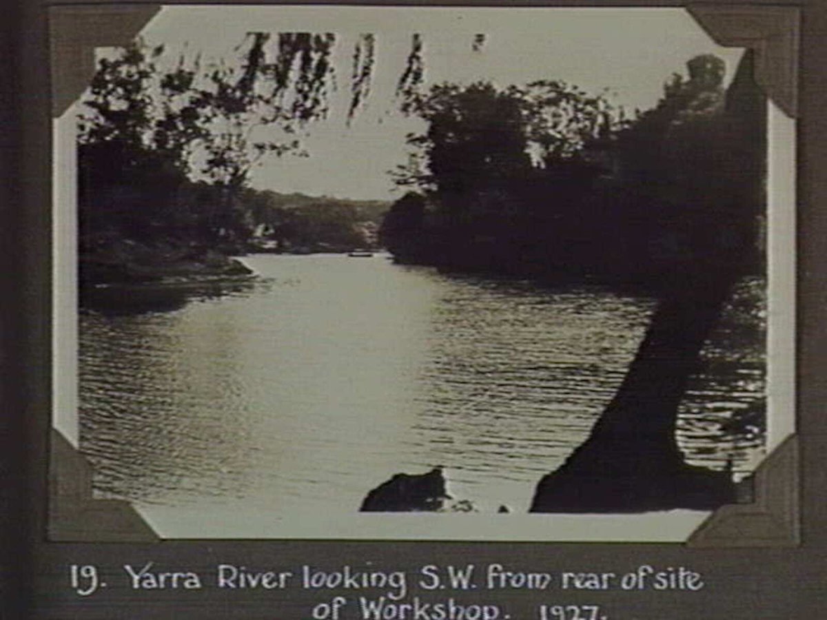Yarra River looking S.W. from rear of site of Workshop (1927)