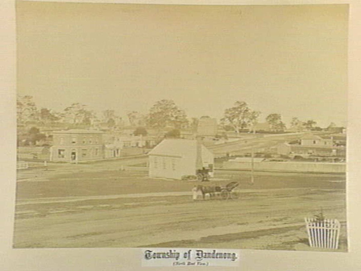 Township of Dandenong. (North East View.) (1880)