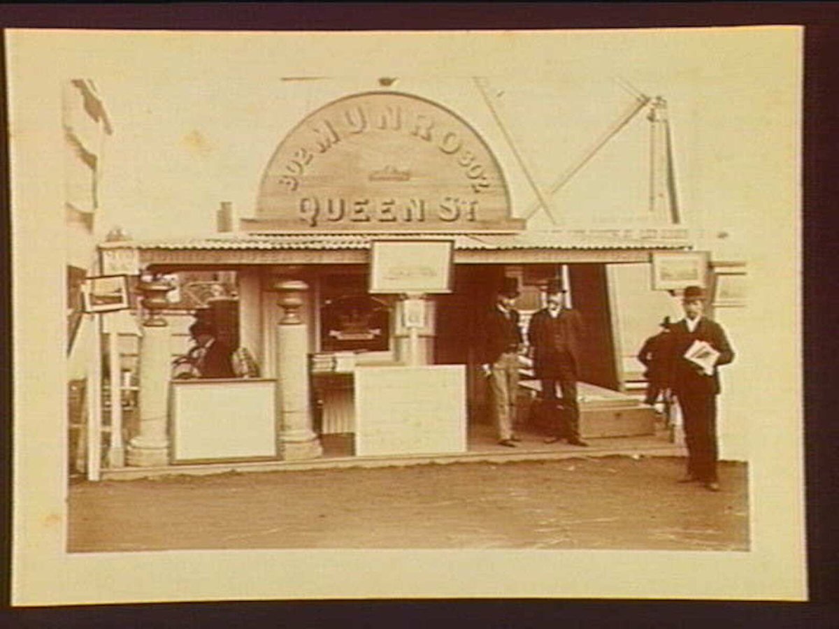 Stand No. 67 - Munro's 302 Queen St. Machinery and Engineering works, Melbourne City (1887–90)
