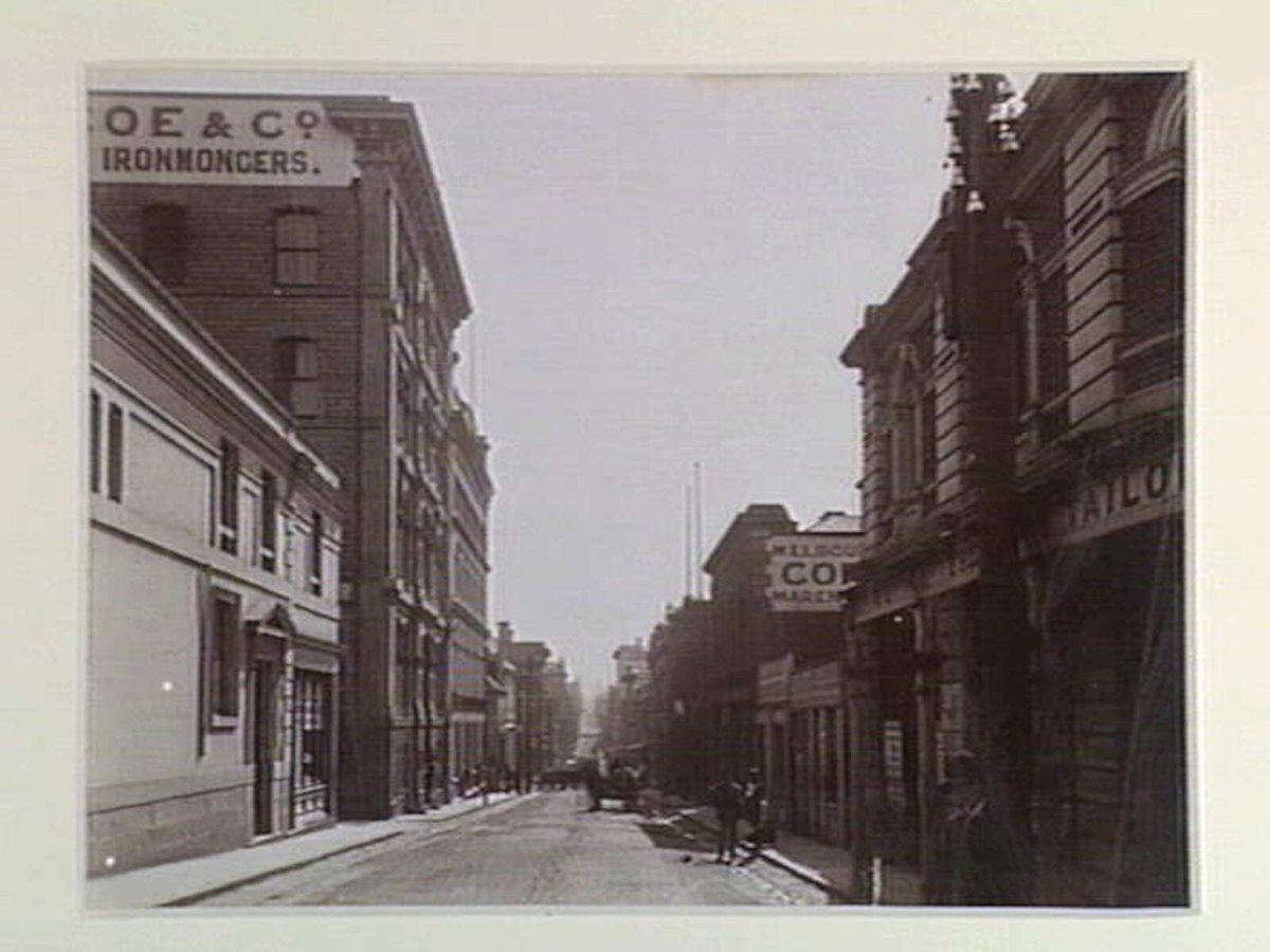 Little Collins St. looking east, Melbourne City (1876–94)