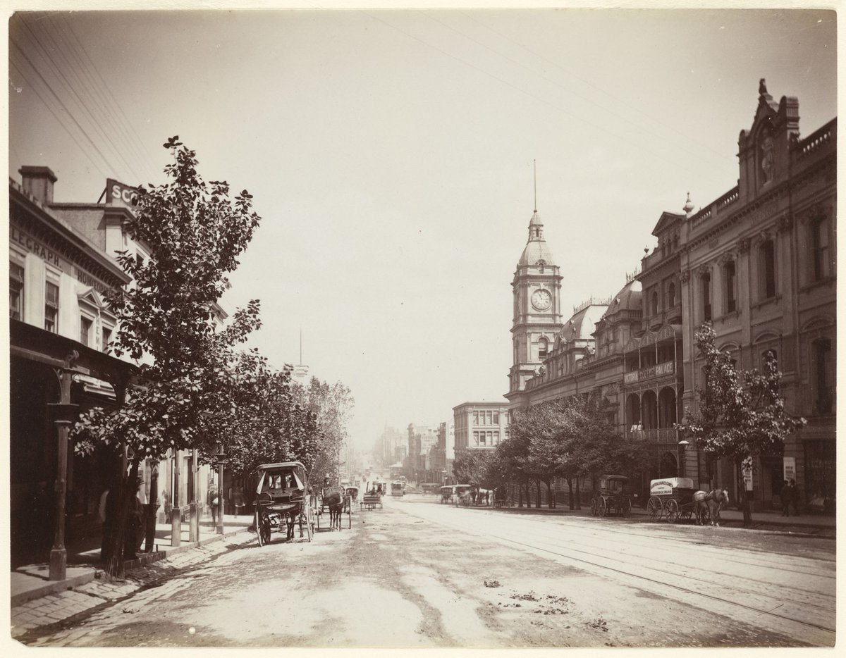 Collins St. from "Telegraph" office, Melbourne City (1876–94)