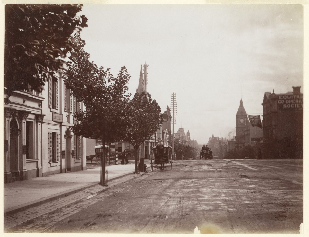 Collins St. looking west, Melbourne City (1876–94)