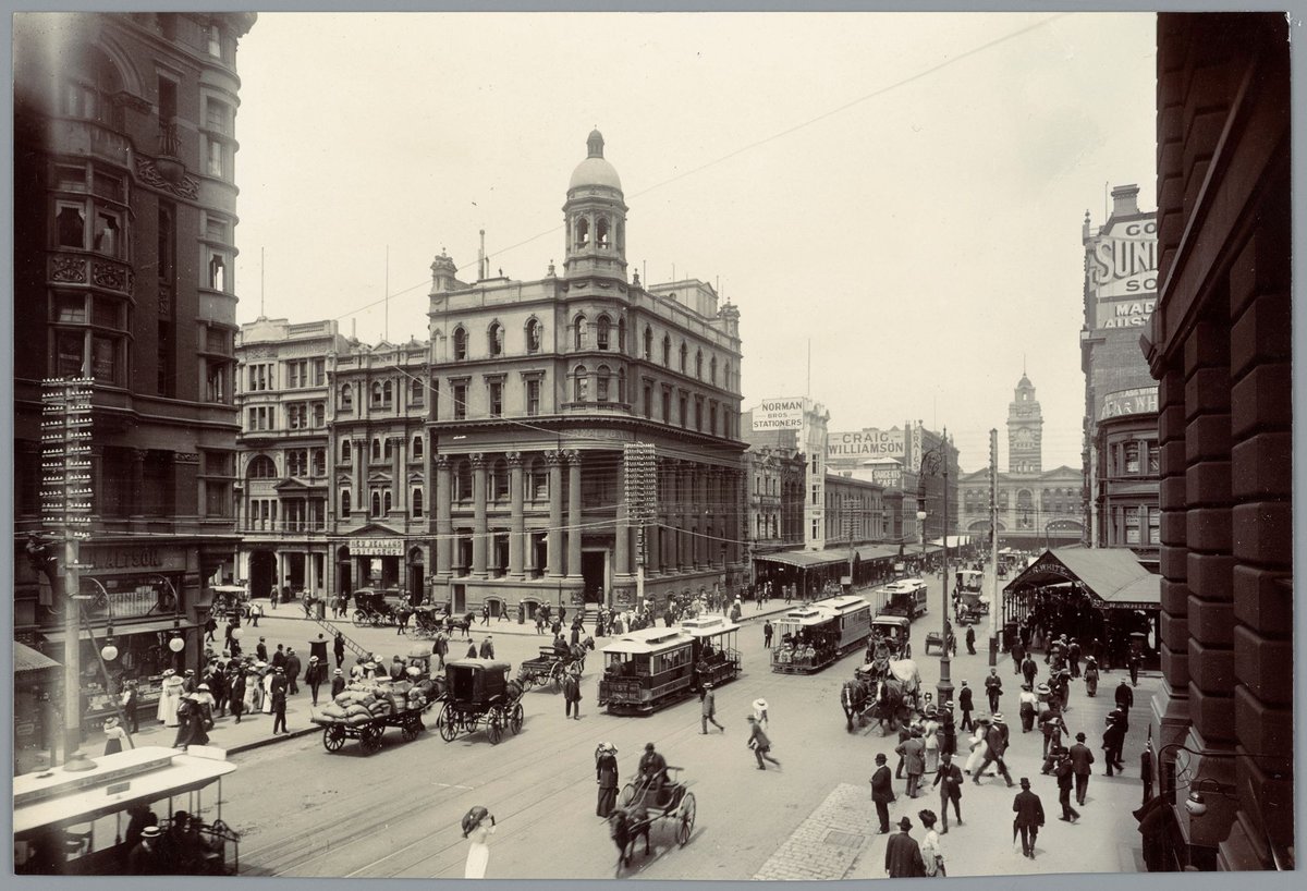 Elizabeth and Collins Streets intersection, Melbourne City (1913–14)