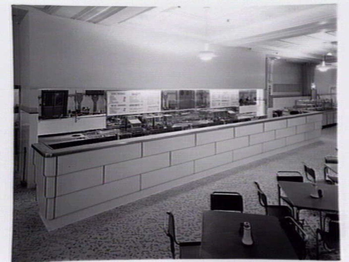 Coles Cafeteria, 299-301 Bourke Street, Melbourne City (1940s)
