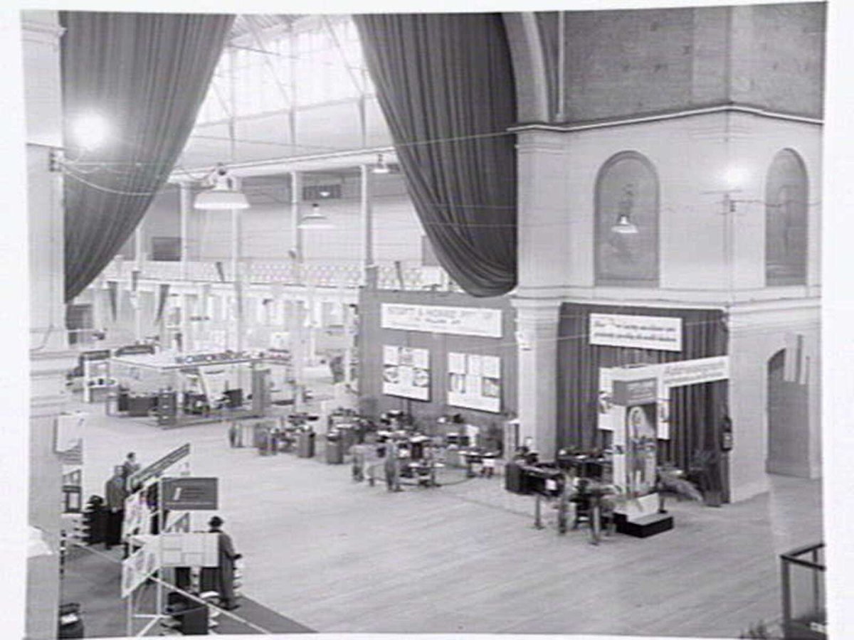 Display of Stott and Hoare Pty. Ltd. office equipment, of 171 William Street, Melbourne on display at Exhibition buildings, Carlton (1947–53)