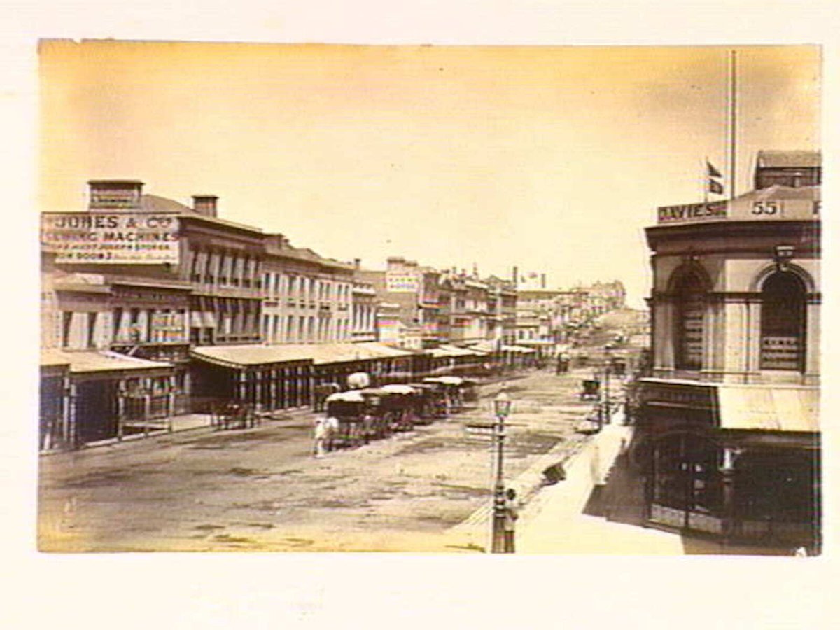 Bourke Street Melborne [i.e. Melbourne][looking West], Melbourne City (1885–87)
