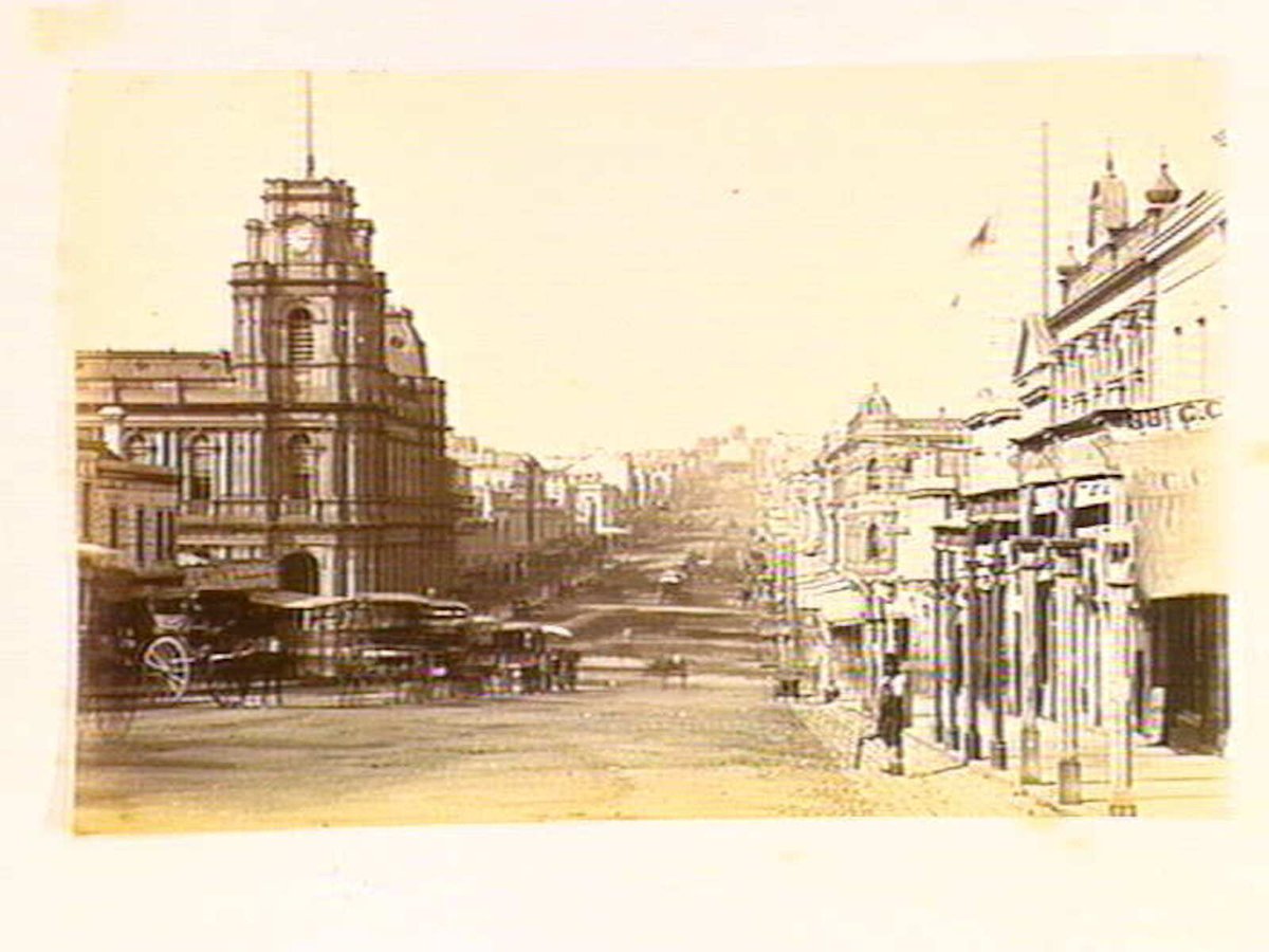 Bourke Street Melborne [i.e. Melbourne][looking East], Melbourne City (1885–87)