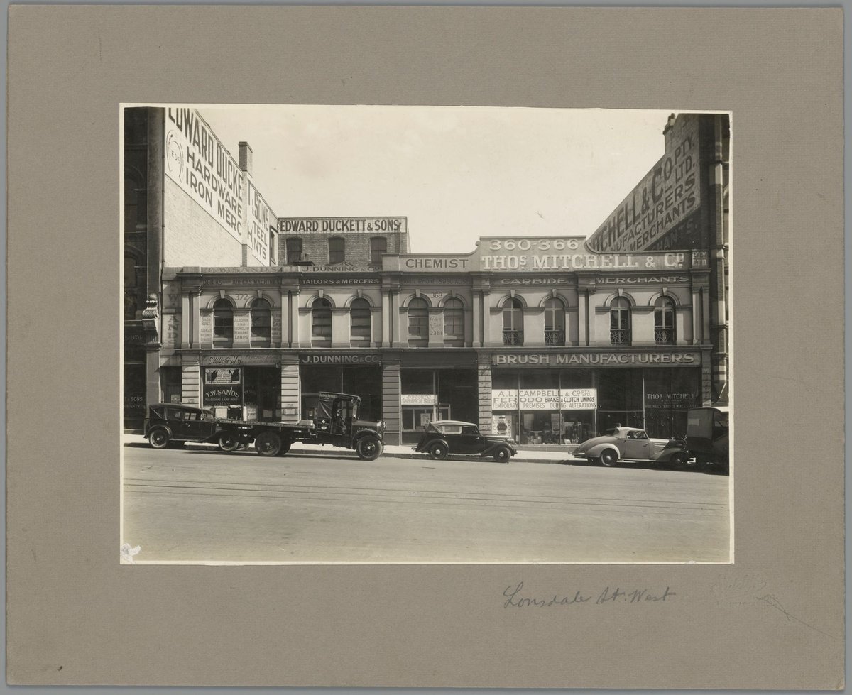 Shops along Lonsdale Street west, Melbourne City (c. 1930)