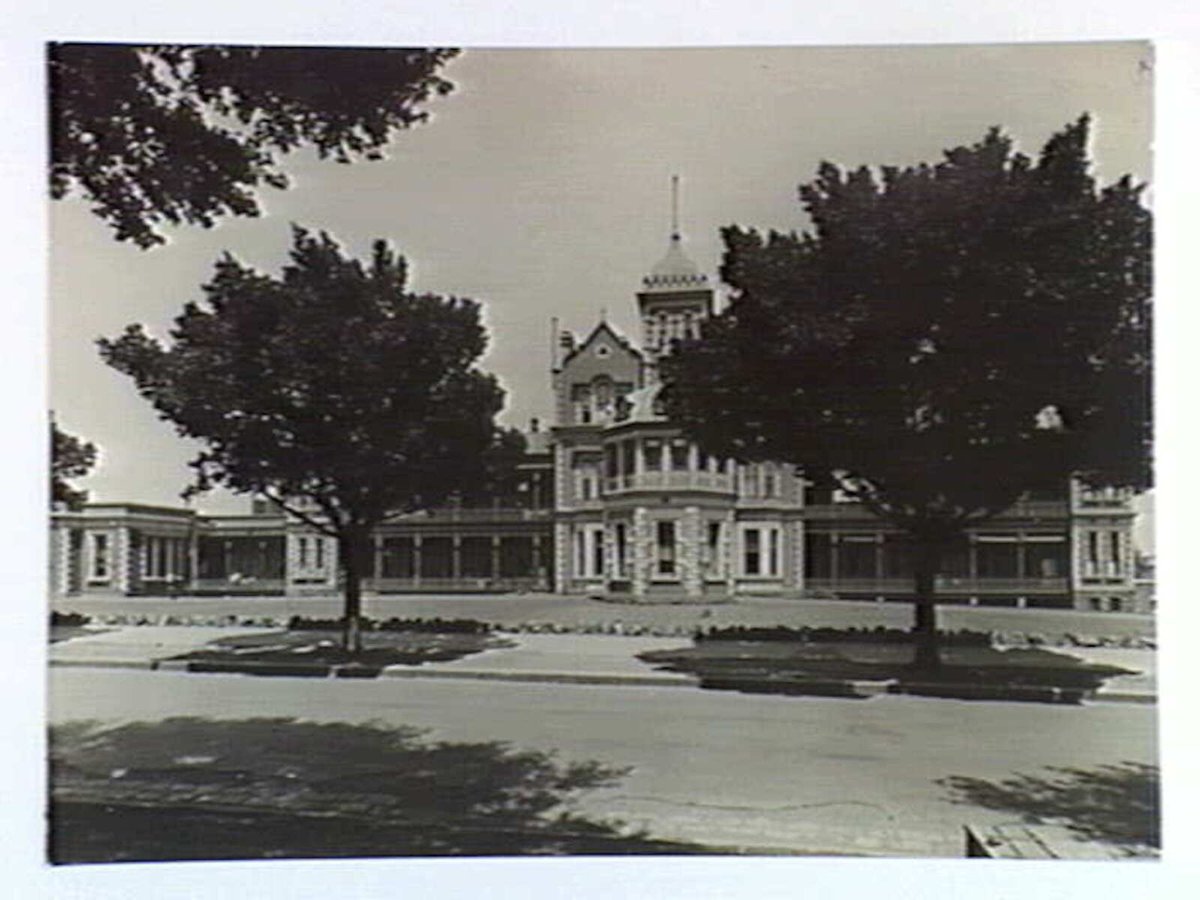 Old Prince Henry's Hospital, St. Kilda Rd. Melbourne, Vic. founded in 1870 and demolished in April or May 1938, Melbourne City