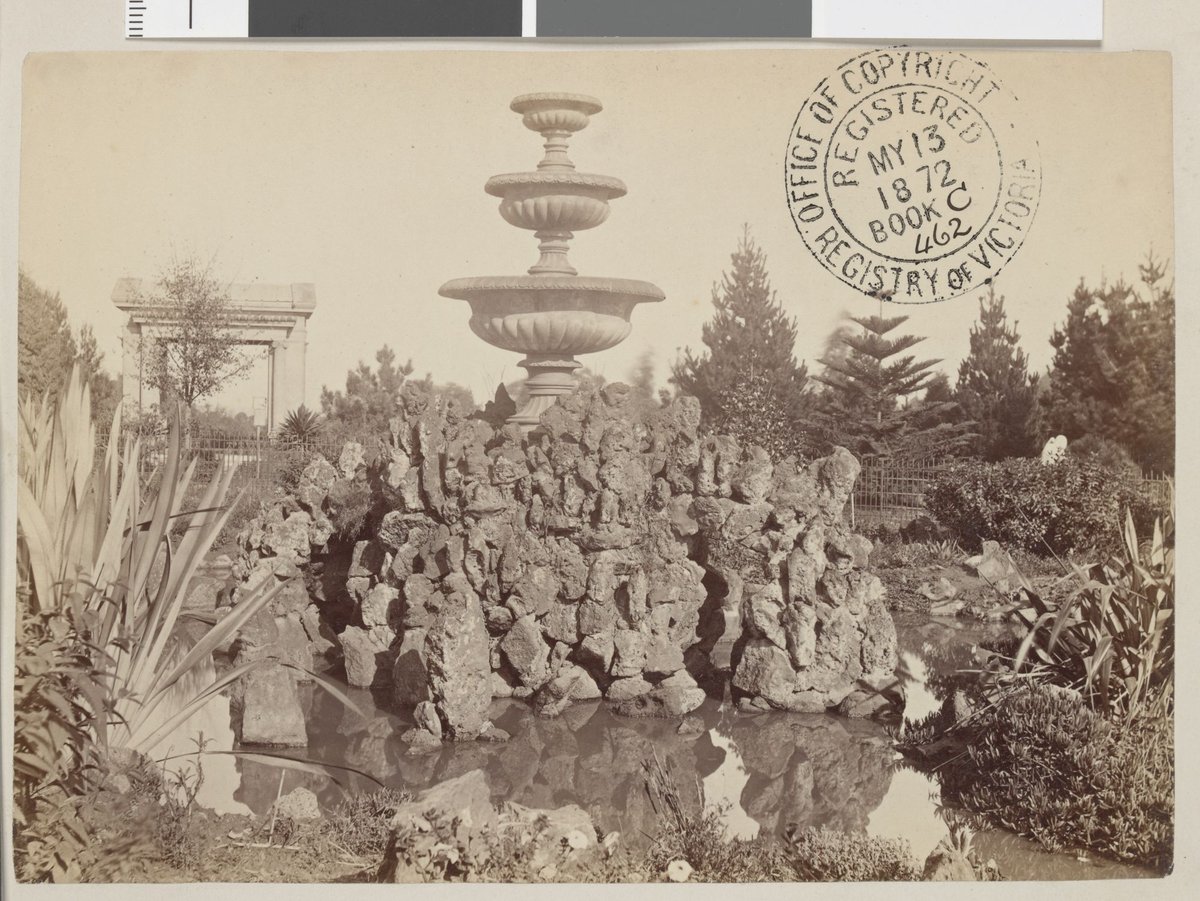 Fountain in Fitzroy Gardens 1872, East Melbourne