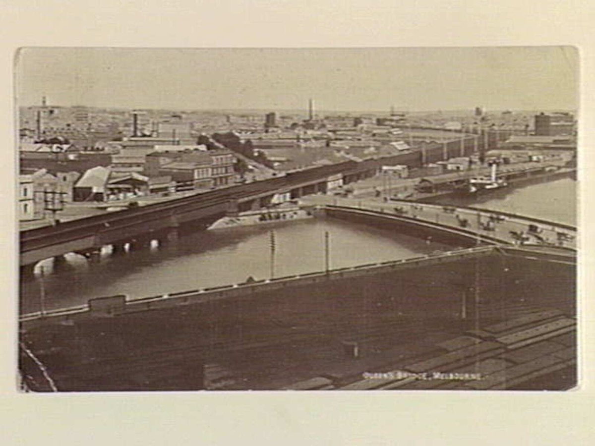 Queen's Bridge, Melbourne, Melbourne City (c. 1905)