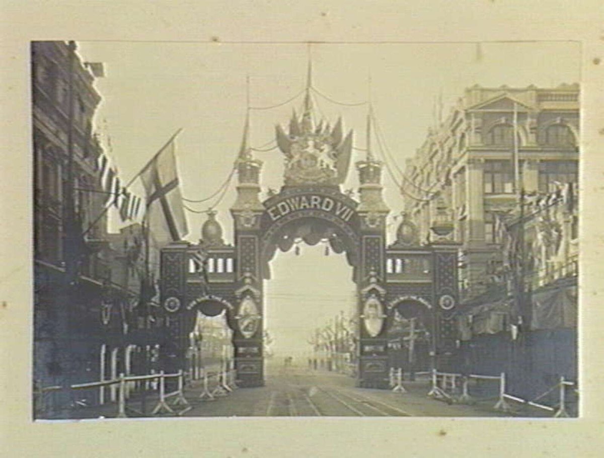 King's Arch, Swanston Street, Melbourne, Melbourne City (1901)