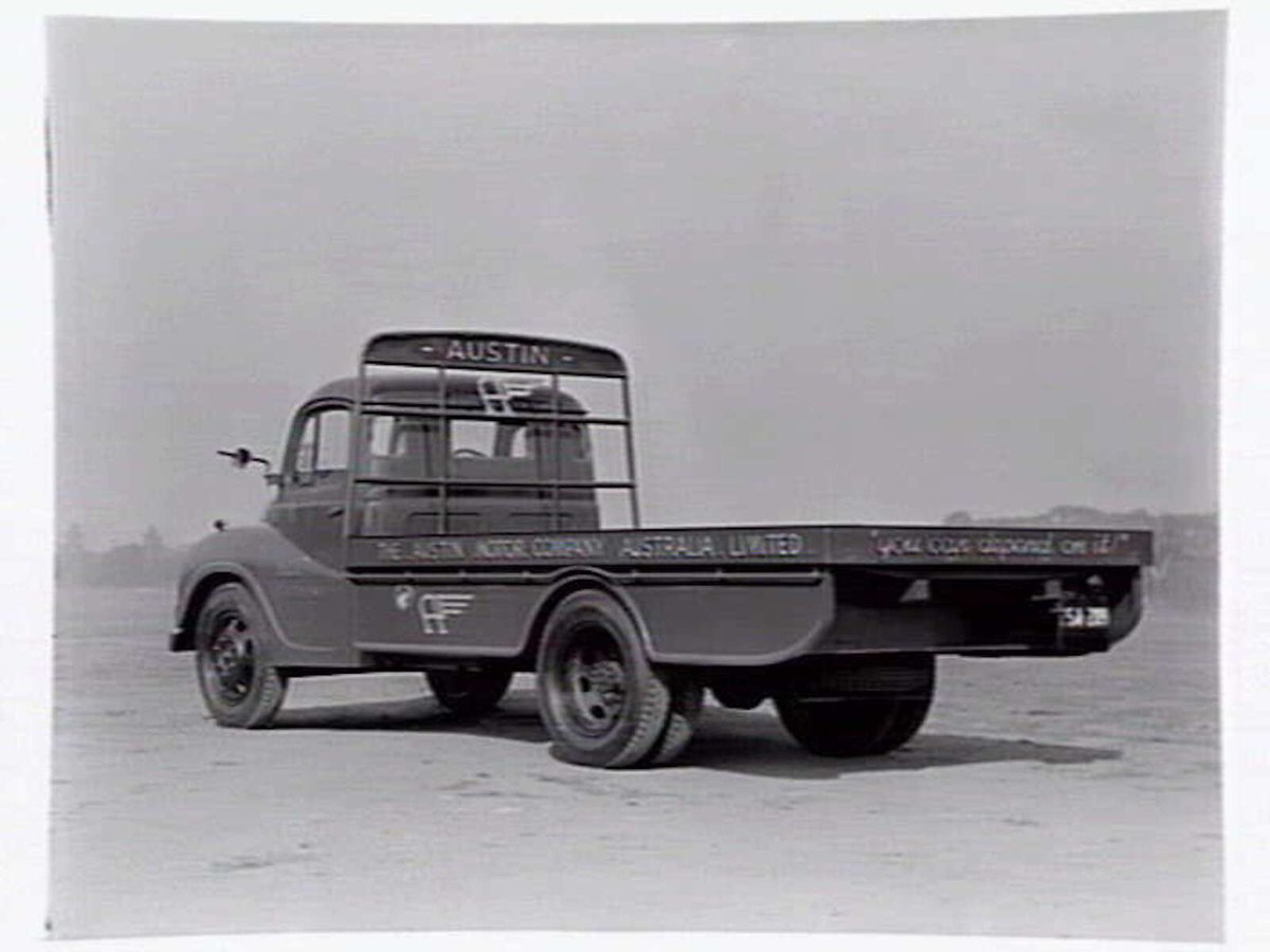 Truck belonging to the Austin Motor Company Australia Limited, 109 Dudley Street, West Melbourne (1950?)