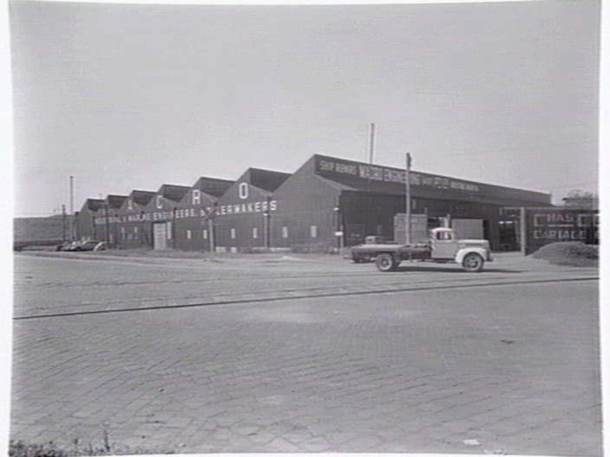 Several views of Macro Engineering, industrial and marine engineers and boilermakers, Dudley St., West Melbourne (c. 1953)