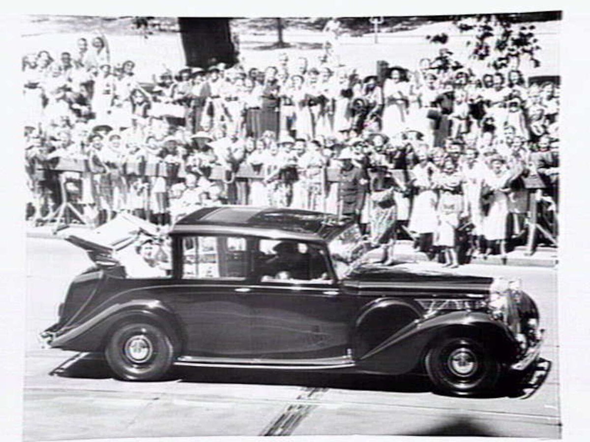 Royal visit. Queen Elizabeth II, Melbourne 1954