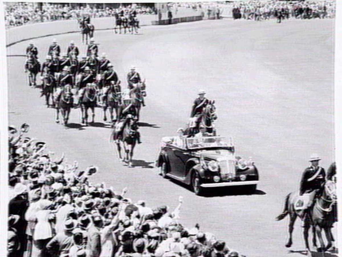 Royal visit. Queen Elizabeth II, Melbourne 1954