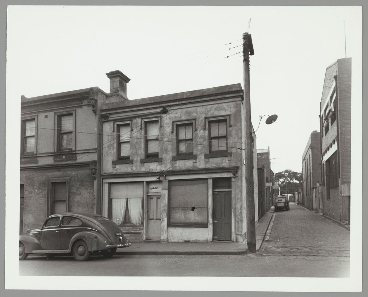 Little Lonsdale Street - north side, at corner with Finn Place, Melbourne City (1950)