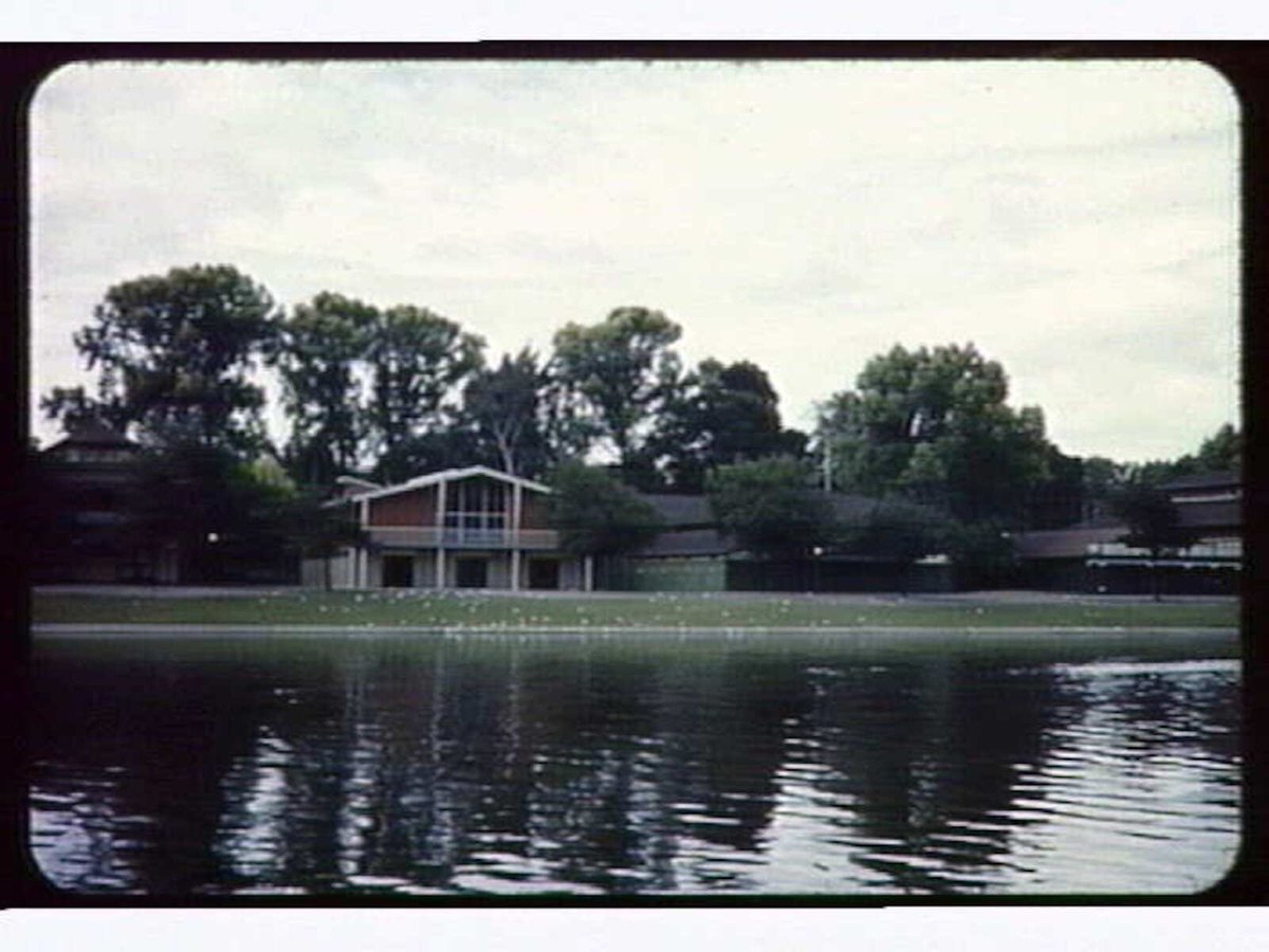 Melbourne Grammar boatshed. (Mockridge, Stahle, Mitchell. 1953) Melb. Vic, South Yarra