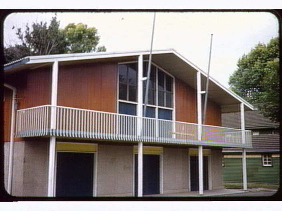 Melbourne Grammar boatshed. (Mockridge, Stahle, Mitchell. 1953) Melb. Vic, South Yarra
