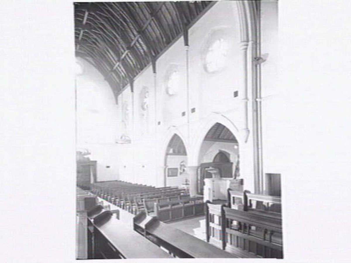 Melbourne Grammar School Chapel, interior and exterior views, South Yarra (c. 1947)