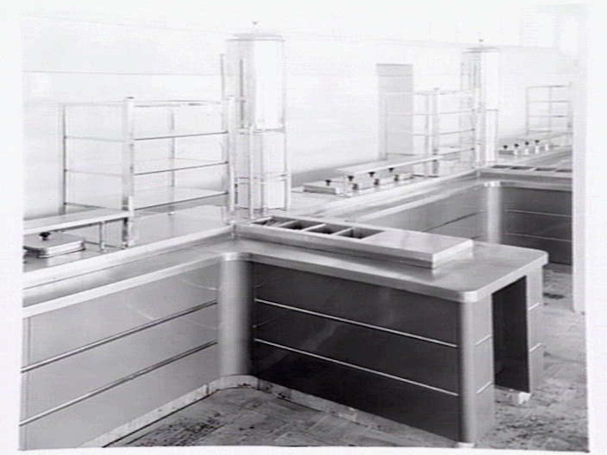 Centenary Woollen Mills, Nepean Hwy, Brighton East cafeteria, equipment by Gardner & Naylor (1949)