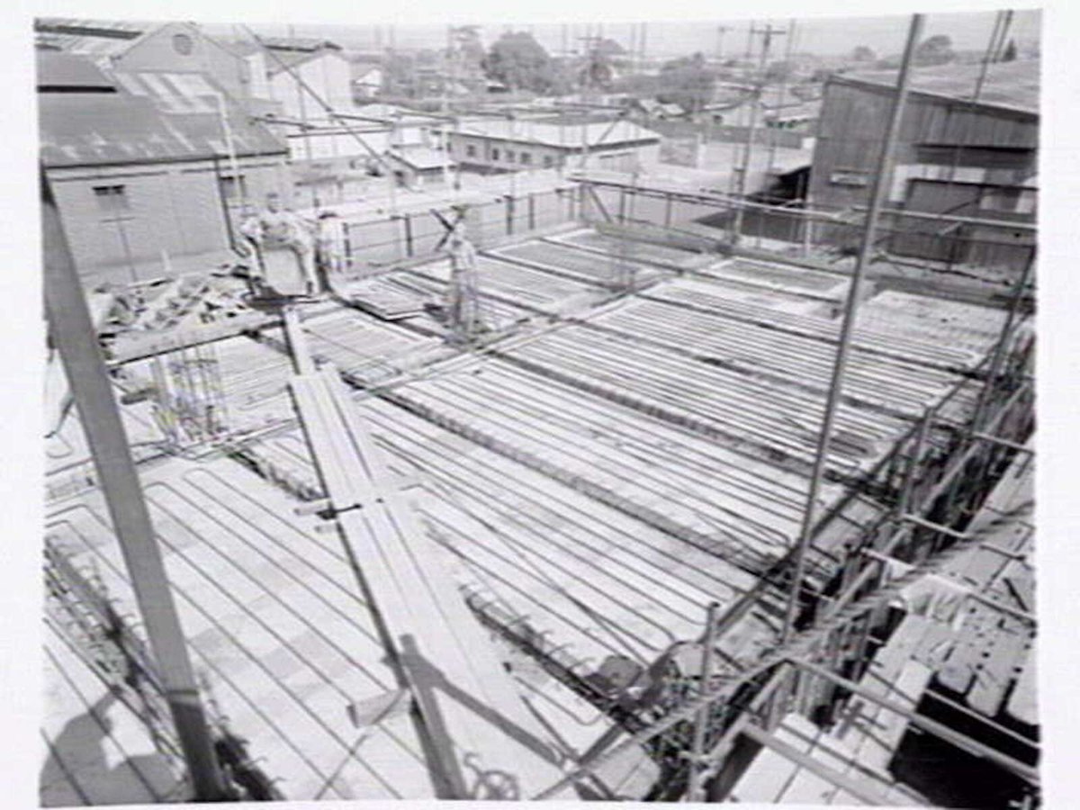 Construction of factory for Metters K.F.B., stove manufacturers, Gordon St. Footscray (1949)