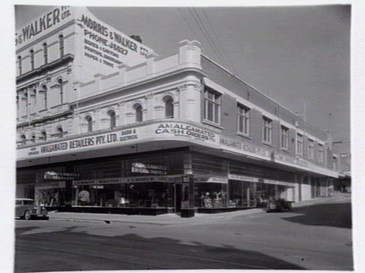 Views of the Amalgamated retailers, 255 Smith Street, Fitzroy, corner St. David street (1940?)