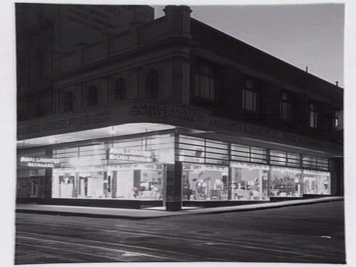 Views of the Amalgamated retailers, 255 Smith Street, Fitzroy, corner St. David street (1940?)