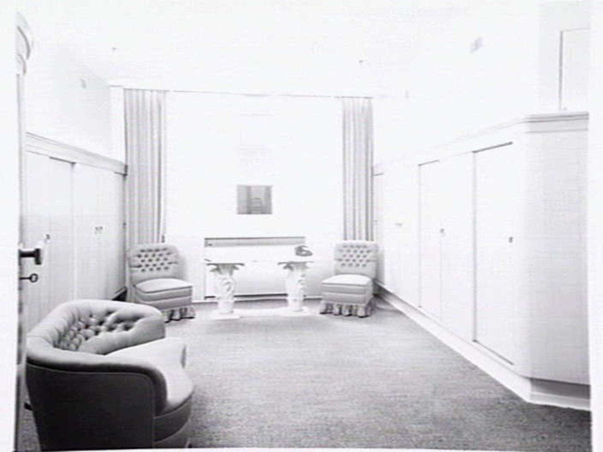Showroom and reception area of A.K.M. (Australian Knitting Mills), 19-29 Stewart St., Richmond (1948)