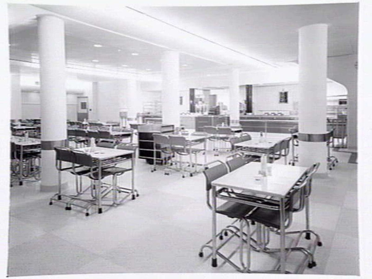 Installation of kitchen/cafeteria fittings by Gardner & Naylor, at the CTA (Commercial Travellers' Association),328 Flinders St., Melbourne, Melbourne City (1950)