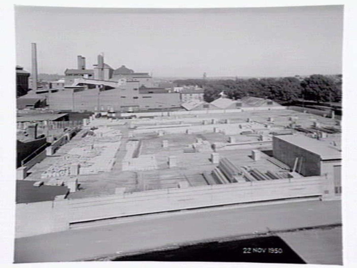 Location unidentified, possibly 278 Queen Street, Melbourne, future site of Elastic Webbing Pty. Ltd, Melbourne City (1950–51)